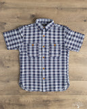 Studio D'Artisan Noragi Sashiko Short-Sleeve Work Shirt - Indigo