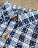 Studio D'Artisan Noragi Sashiko Short-Sleeve Work Shirt - Indigo