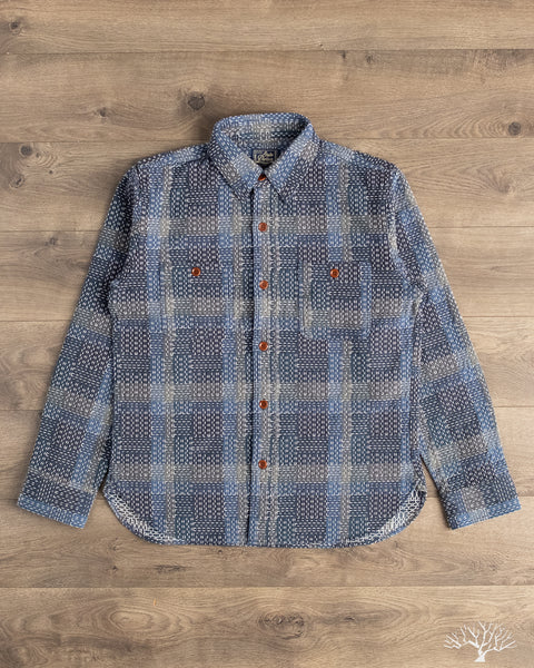 Studio d'Artisan - Noragi Sashiko Work Shirt – Withered Fig