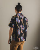 Studio D'Artisan "Palm Climber" Aloha Shirt - Black