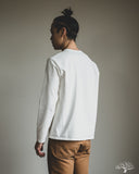 Studio d' Artisan Suvin Gold Looopwheel Long-Sleeve Henley Tee - White