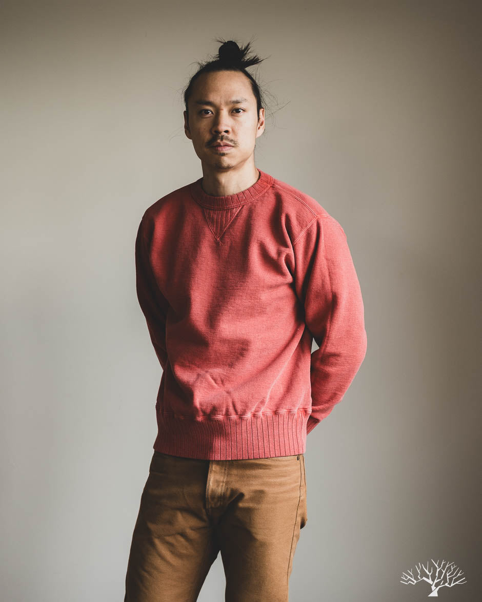 Studio d'Artisan - Bengara-Dyed Loopwheel Crewneck Sweatshirt ...