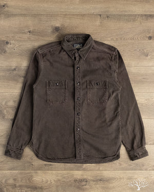 Studio D'Artisan Layered Color Denim Shirt - Kuro-Beni
