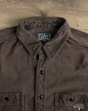 Studio D'Artisan Layered Color Denim Shirt - Kuro-Beni