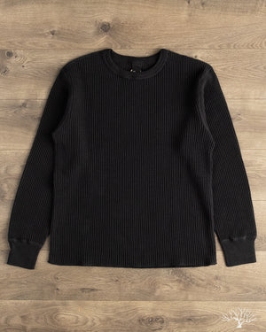UES - 60BW - Big Waffle T-Shirt - Black – Withered Fig