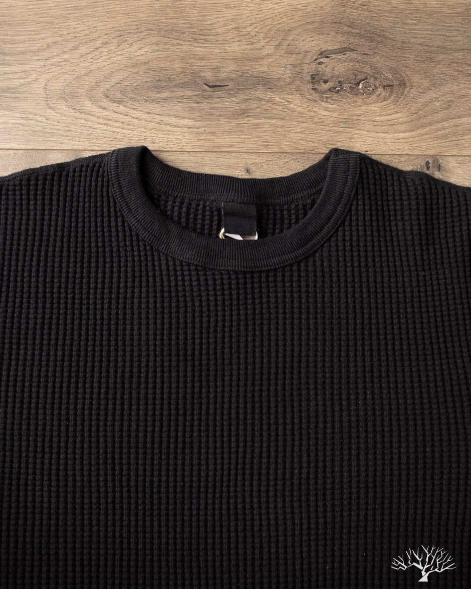 UES 60BW - Big Waffle T-Shirt - Black