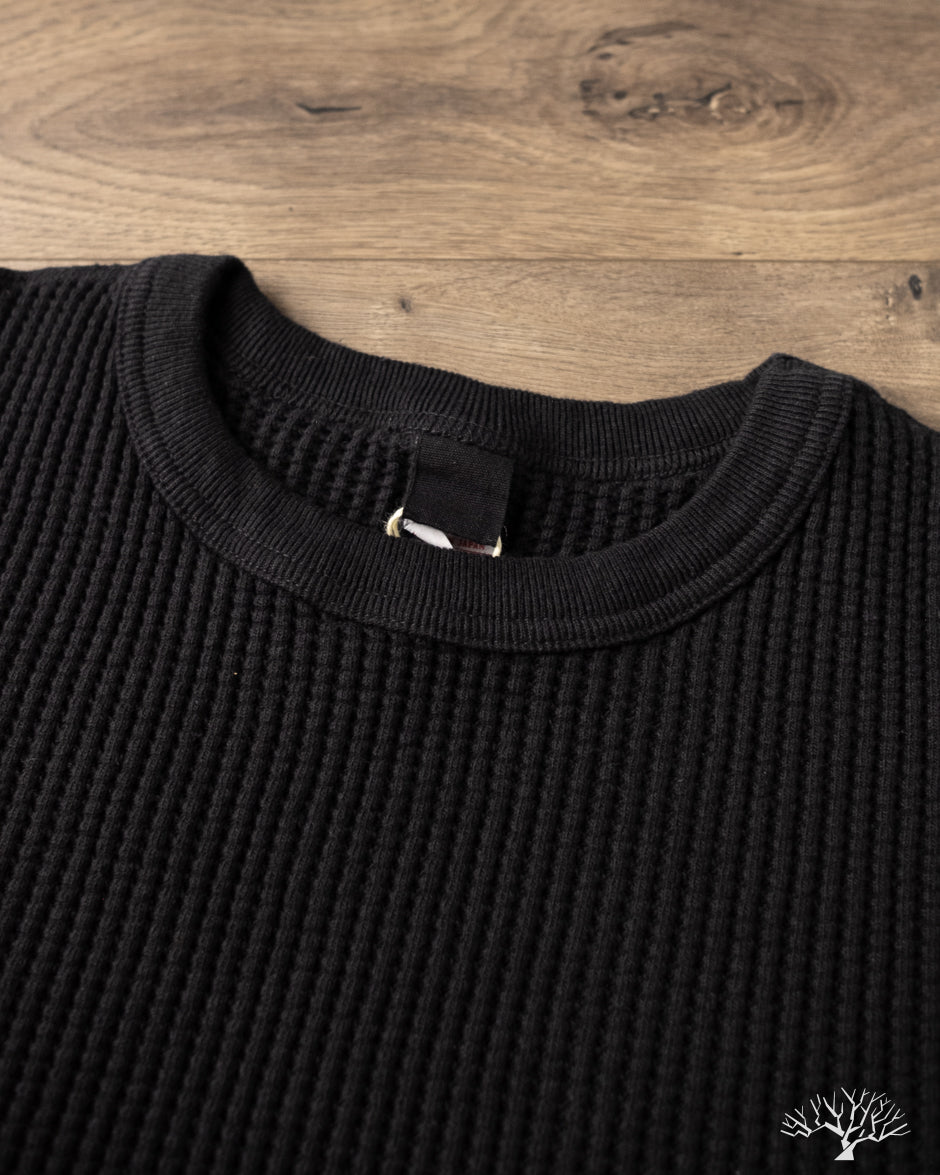 UES 60BW - Big Waffle T-Shirt - Black