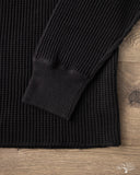 UES 60BW - Big Waffle T-Shirt - Black