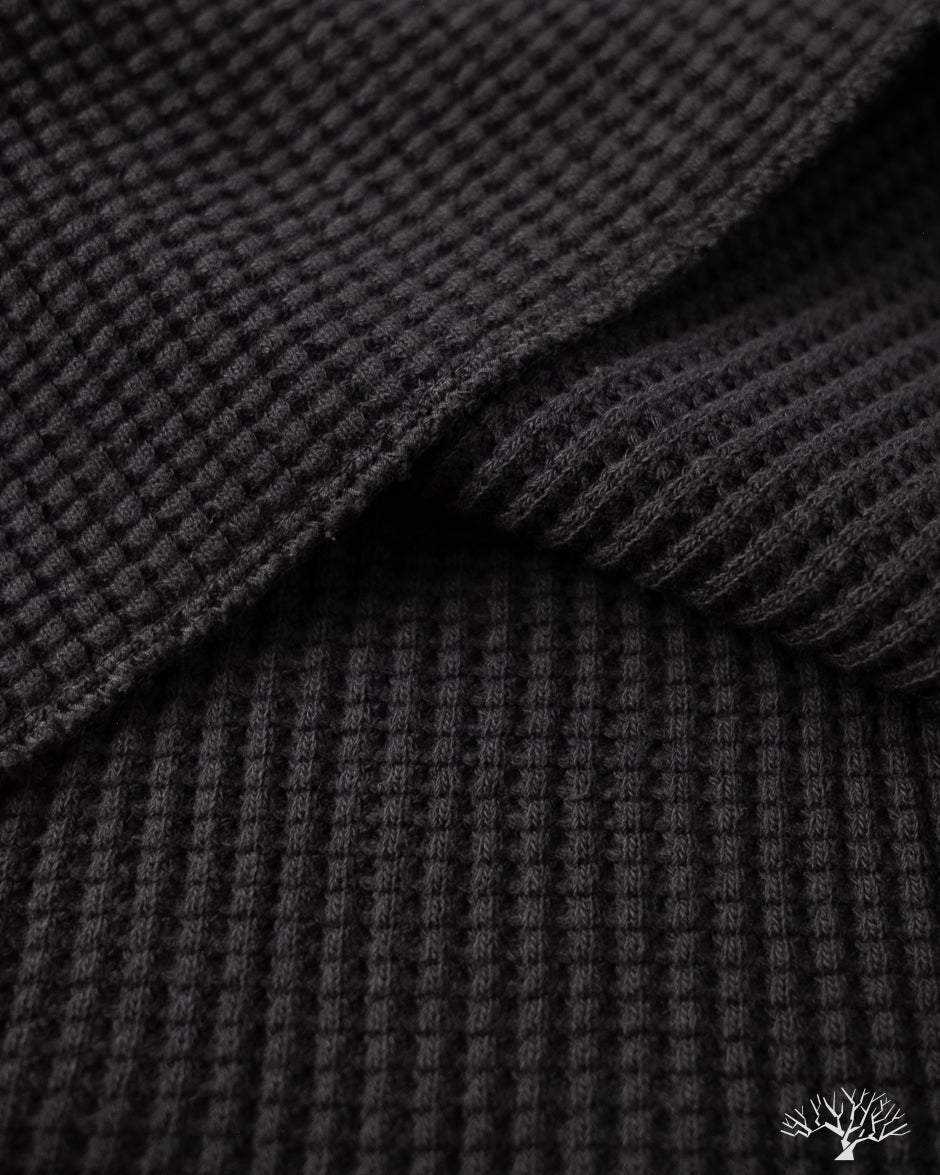 UES 60BW - Big Waffle T-Shirt - Black