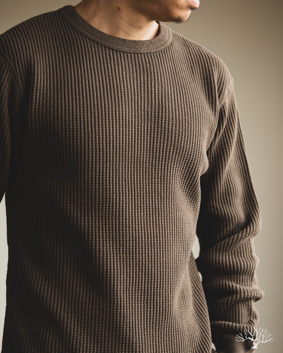 UES 60BW - Big Waffle T-Shirt - Brown