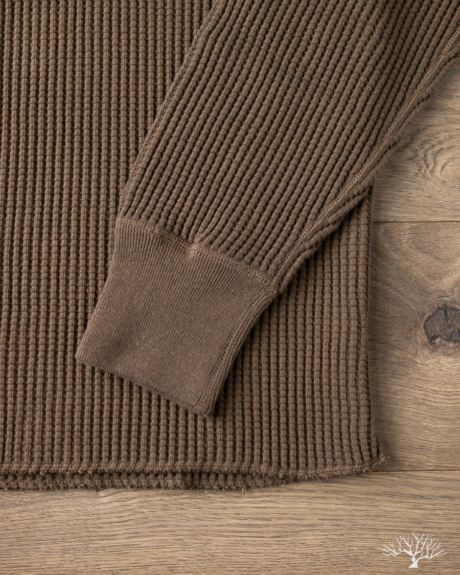 UES 60BW - Big Waffle T-Shirt - Brown