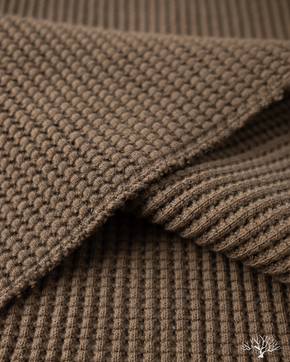 UES 60BW - Big Waffle T-Shirt - Brown