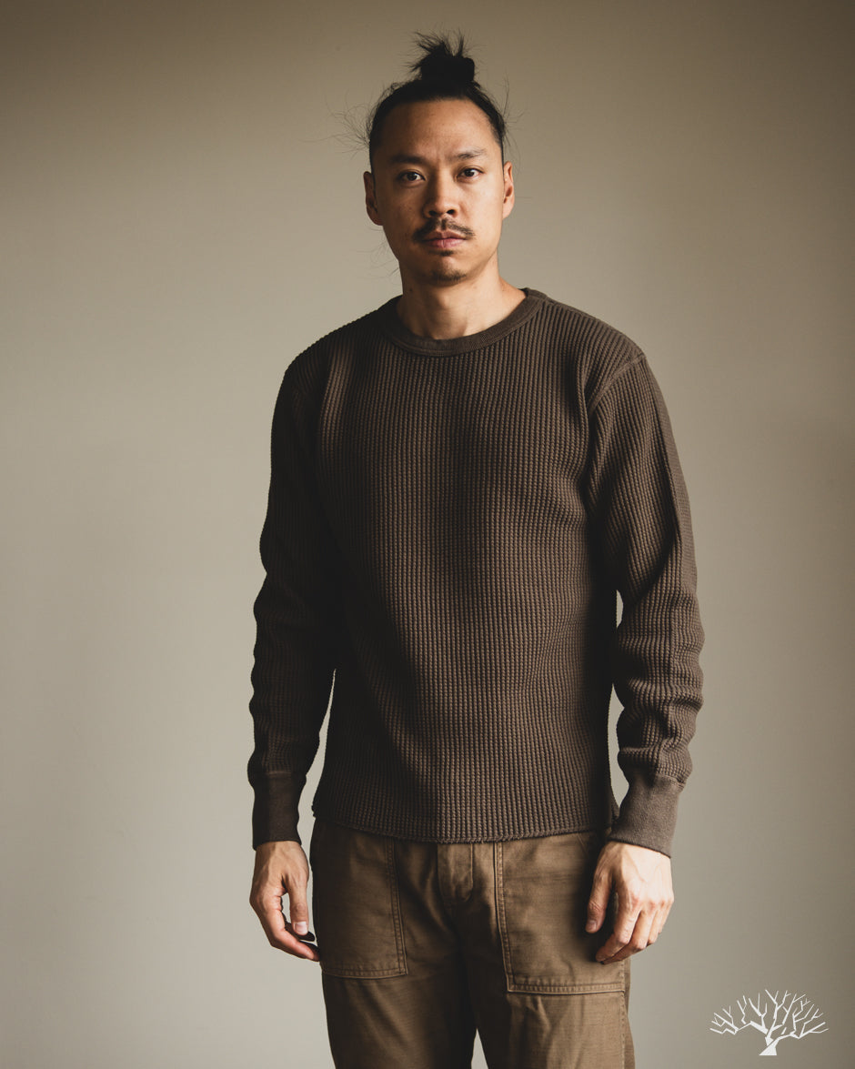 UES 60BW - Big Waffle T-Shirt - Brown