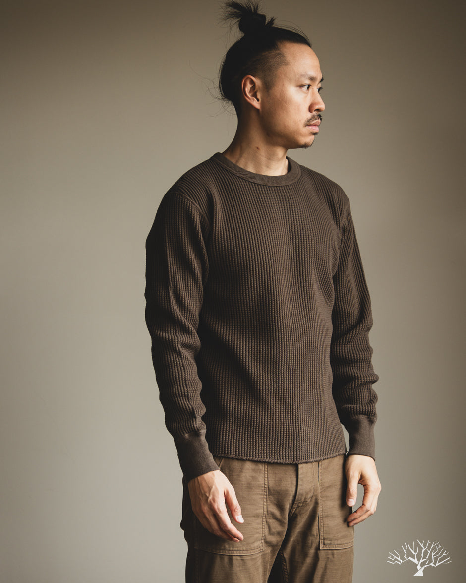 UES 60BW - Big Waffle T-Shirt - Brown