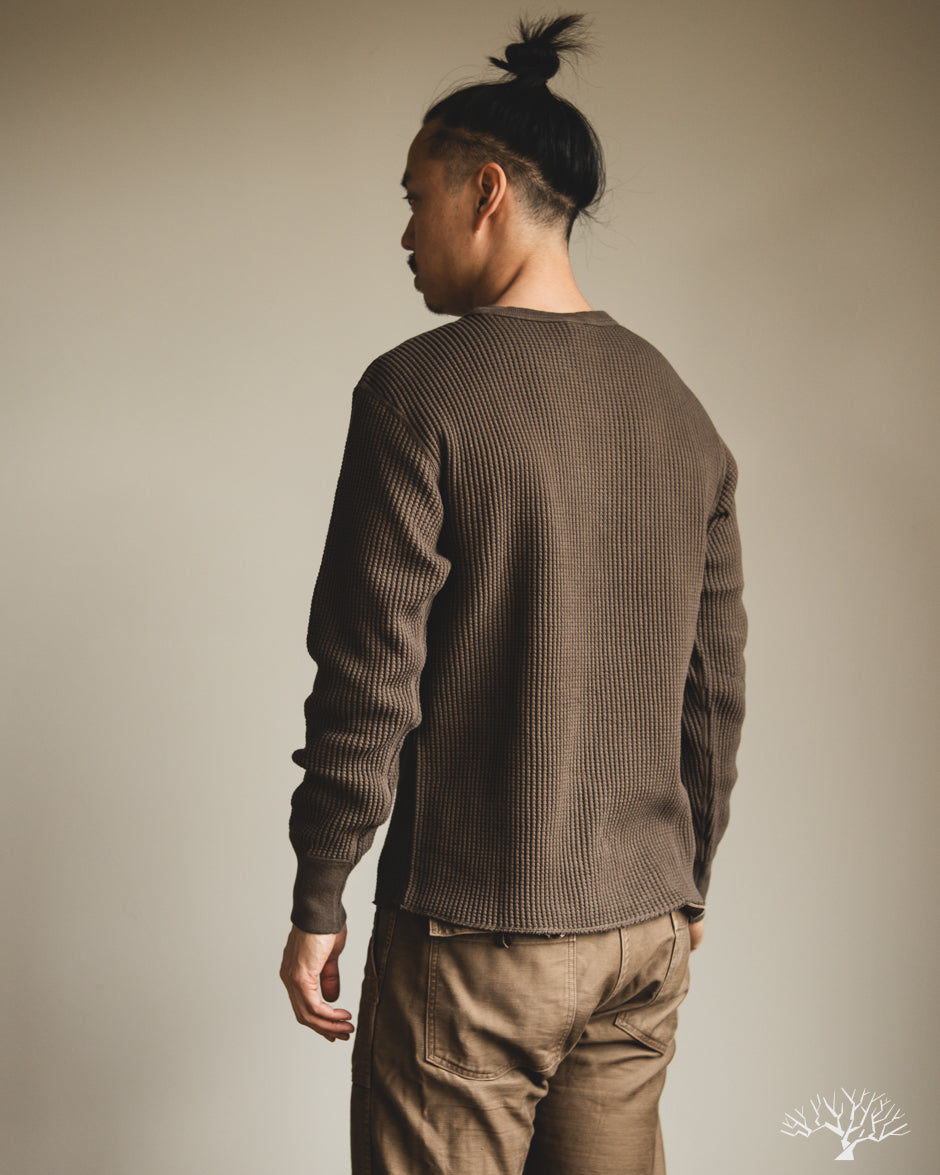 UES 60BW - Big Waffle T-Shirt - Brown