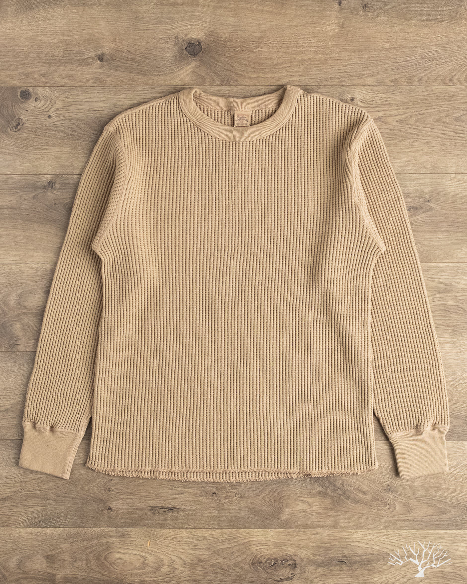 UES 60BW - Big Waffle T-Shirt - Sand Beige