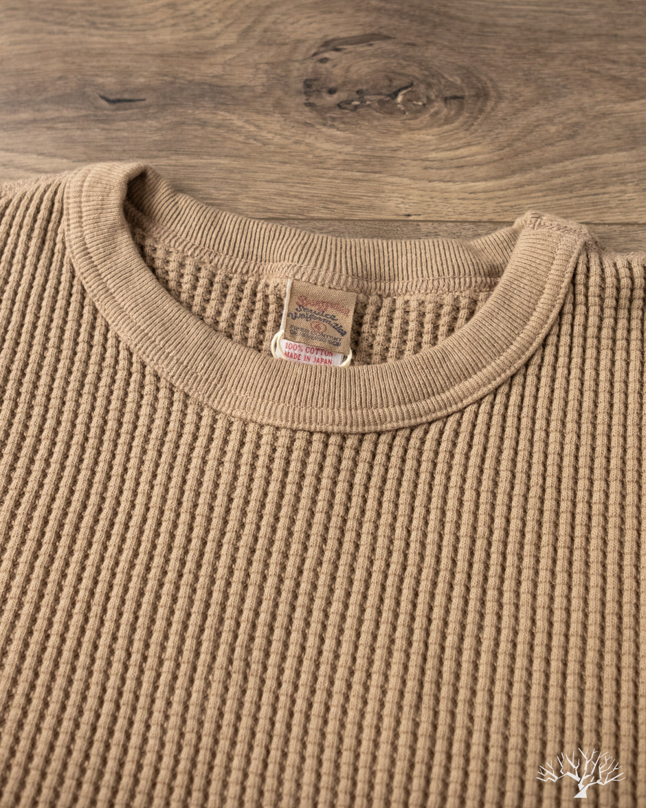UES 60BW - Big Waffle T-Shirt - Sand Beige