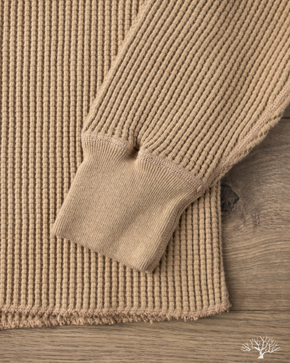 UES 60BW - Big Waffle T-Shirt - Sand Beige