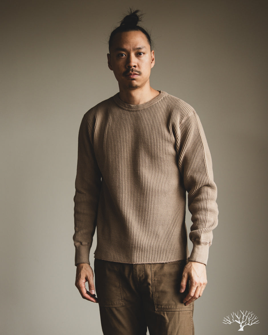 UES 60BW - Big Waffle T-Shirt - Sand Beige