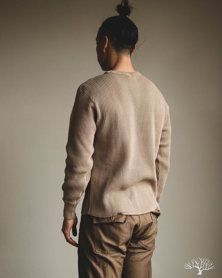 UES 60BW - Big Waffle T-Shirt - Sand Beige