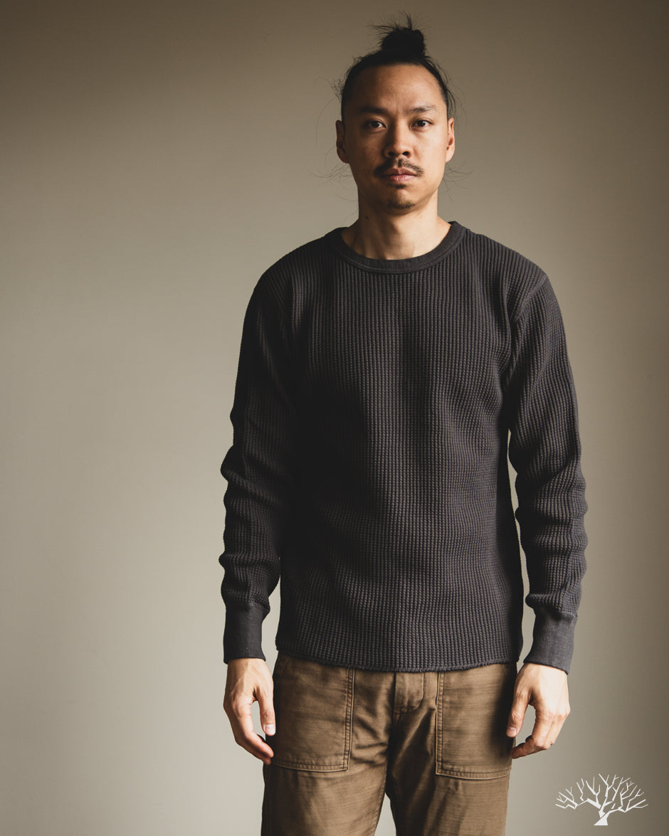 UES 60BW - Big Waffle T-Shirt - Steel Gray