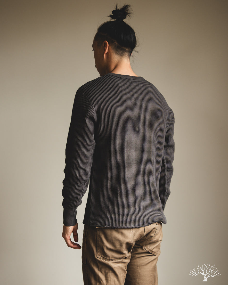 UES 60BW - Big Waffle T-Shirt - Steel Gray