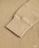 UES 66BW Big Waffle Henley T-Shirt - Beige