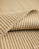 UES 66BW Big Waffle Henley T-Shirt - Beige