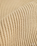 UES 66BW Big Waffle Henley T-Shirt - Beige