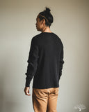 66BW Big Waffle Henley T-Shirt - Black