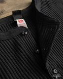 66BW Big Waffle Henley T-Shirt - Black