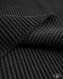 66BW Big Waffle Henley T-Shirt - Black