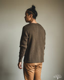66BW Big Waffle Henley T-Shirt - Brown