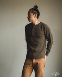 66BW Big Waffle Henley T-Shirt - Brown