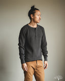 66BW Big Waffle Henley T-Shirt - Steel Gray