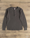 66BW Big Waffle Henley T-Shirt - Steel Gray