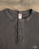 66BW Big Waffle Henley T-Shirt - Steel Gray