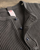 66BW Big Waffle Henley T-Shirt - Steel Gray