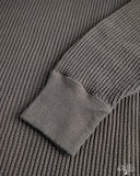 66BW Big Waffle Henley T-Shirt - Steel Gray