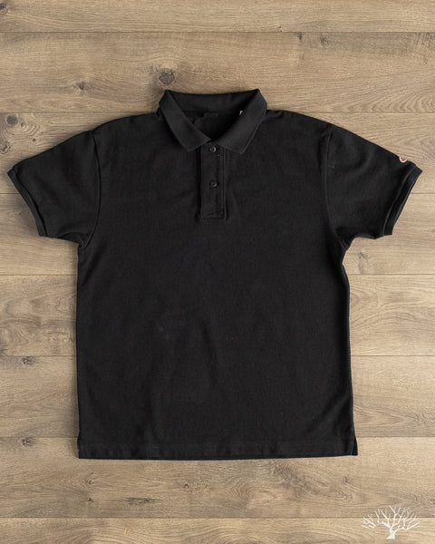 UES - 67LW Rahben Stitch Polo Shirt - Black – Withered Fig