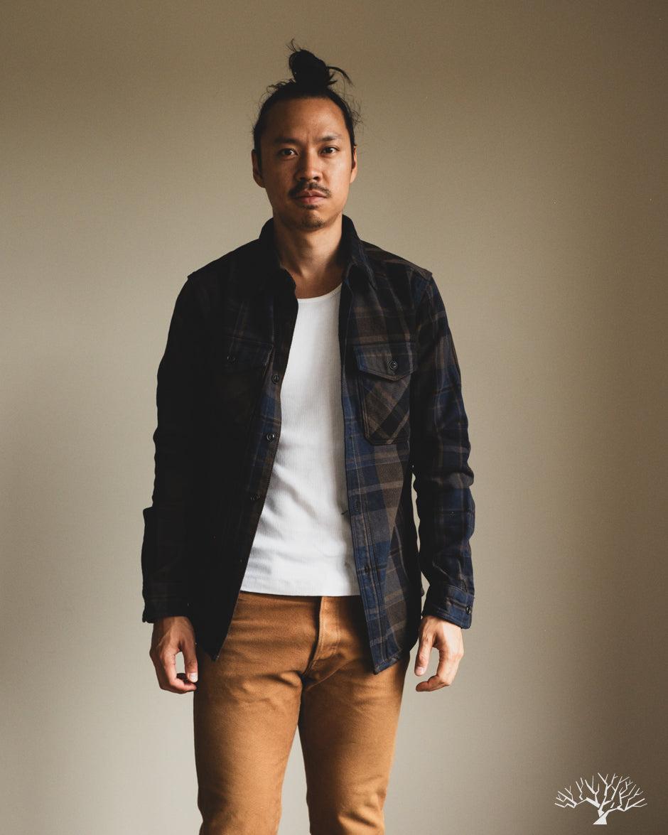 UES Extra Heavy Flannel (502552) - Navy