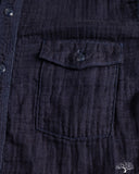 UES Herringbone Double Gauze Long-Sleeve Shirt - Indigo