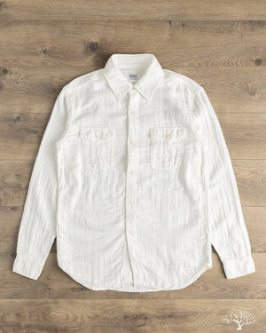 UES Herringbone Double Gauze Long-Sleeve Shirt - White