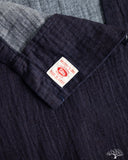 Herrringbone Double Gauze Short-Sleeve Shirt - Indigo