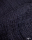 Herrringbone Double Gauze Short-Sleeve Shirt - Indigo