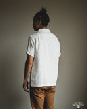 Herrringbone Double Gauze Short-Sleeve Shirt - White