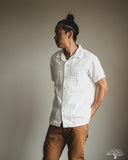 Herrringbone Double Gauze Short-Sleeve Shirt - White