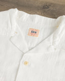 Herrringbone Double Gauze Short-Sleeve Shirt - White