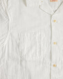 Herrringbone Double Gauze Short-Sleeve Shirt - White