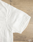 Herrringbone Double Gauze Short-Sleeve Shirt - White